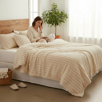VelvetWarm™ Kaki Comfort Throw "De ultieme knuffeldeken voor elk moment"