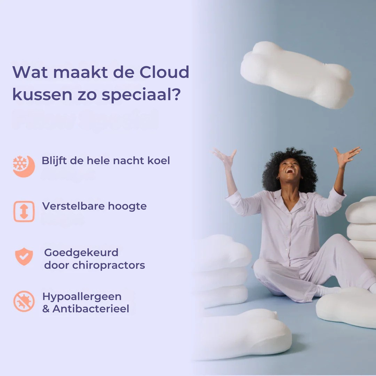 Cloud Kussen - Word wakker zonder nek- en schouderpijn