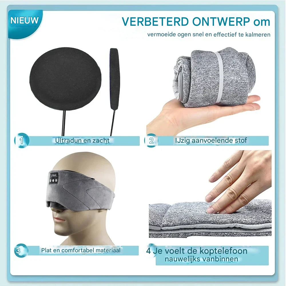 Quietmind Pro Bluetooth Masker - Sluit de wereld af en val sneller in slaap
