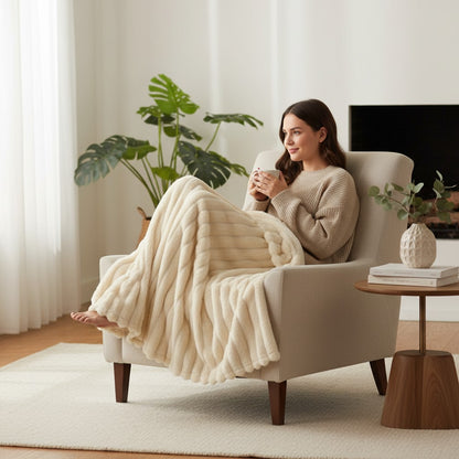 VelvetWarm™ Kaki Comfort Throw "De ultieme knuffeldeken voor elk moment"