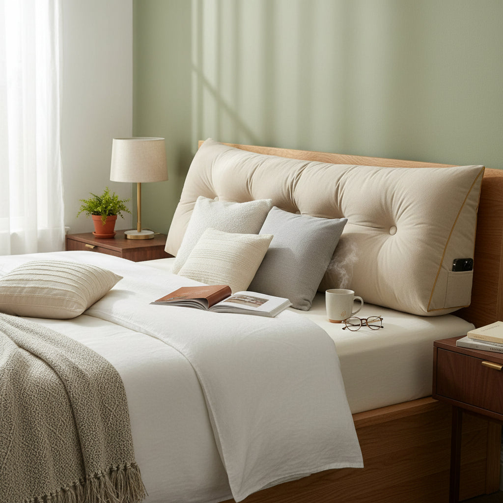 Back Luxe Kussen - Van bed naar lounge in seconden.